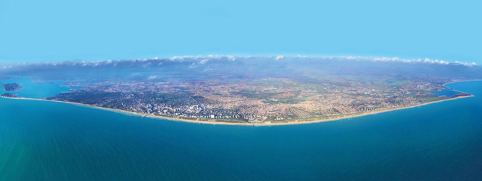 The fish eye lens view of Bournemouth, Christchurch and Poole