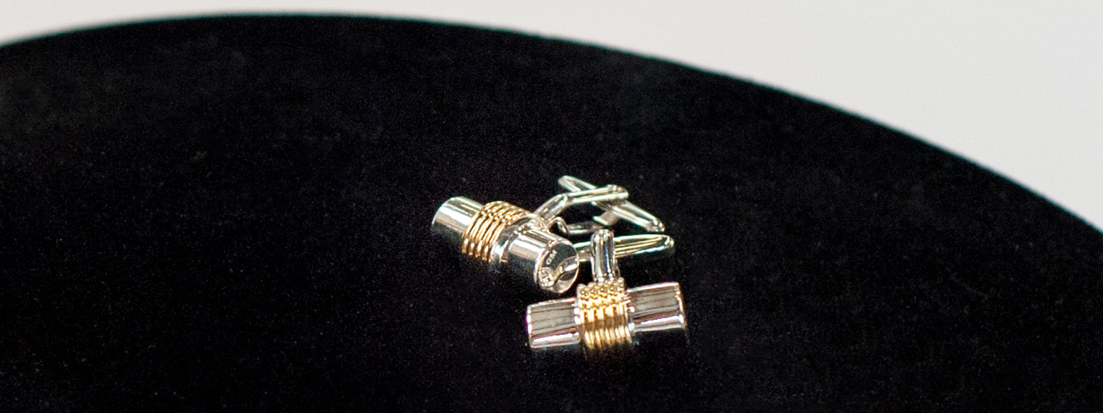 Cufflinks containing cremated remains