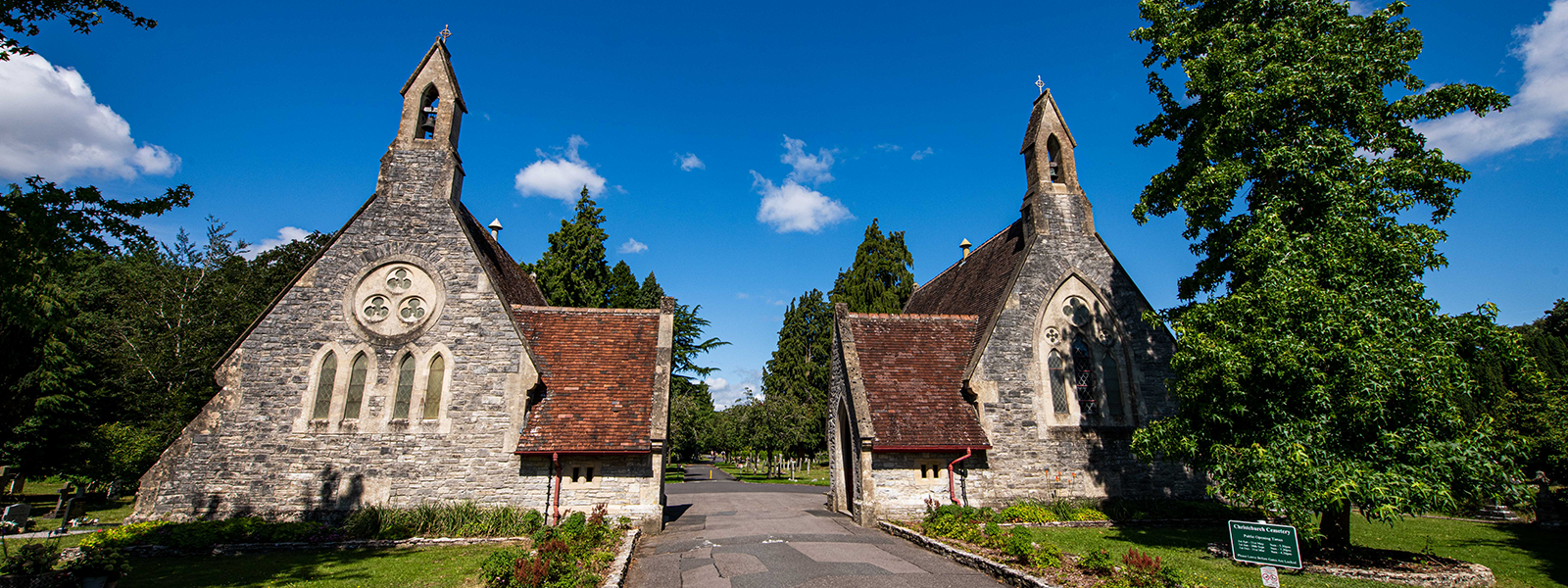 The main entrance to Christchurch cemetery