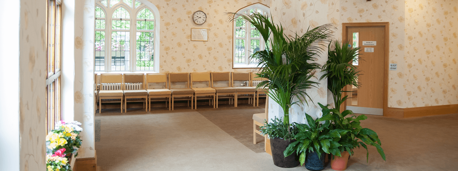 The waiting room at Bournemouth Crematorium