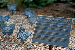 Butterfly Garden welcome sign