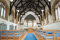 East Chapel, Bournemouth Crematorium with screens