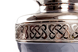 A French Grey urn for cremated remains